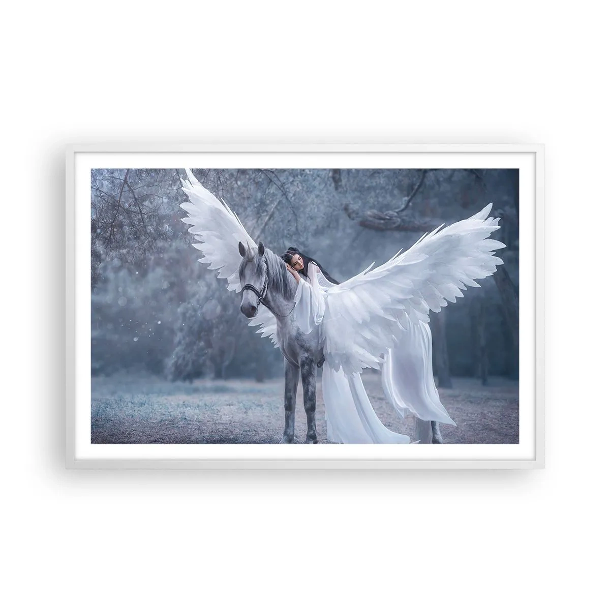 Poster in cornice bianca - Momento ispirato - 91x61 cm