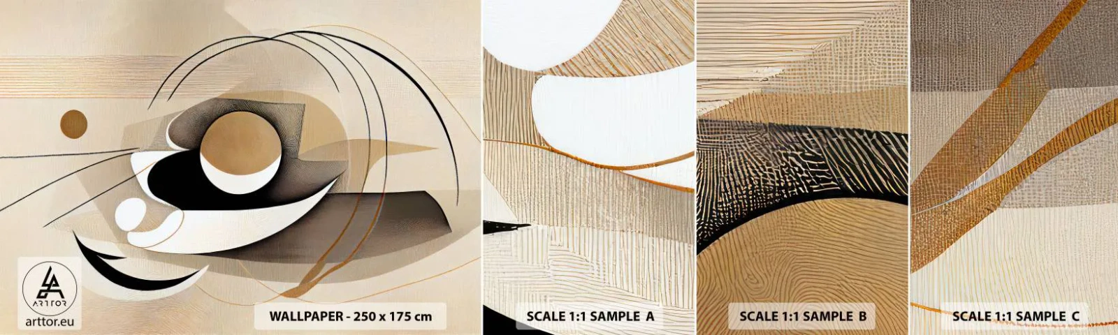 Campione di Fotomurale Adesivo Deluxe Sticker - Composizione: l'essenza delle cose - Astrazione, Moderno, Pezzo - 100x30 cm