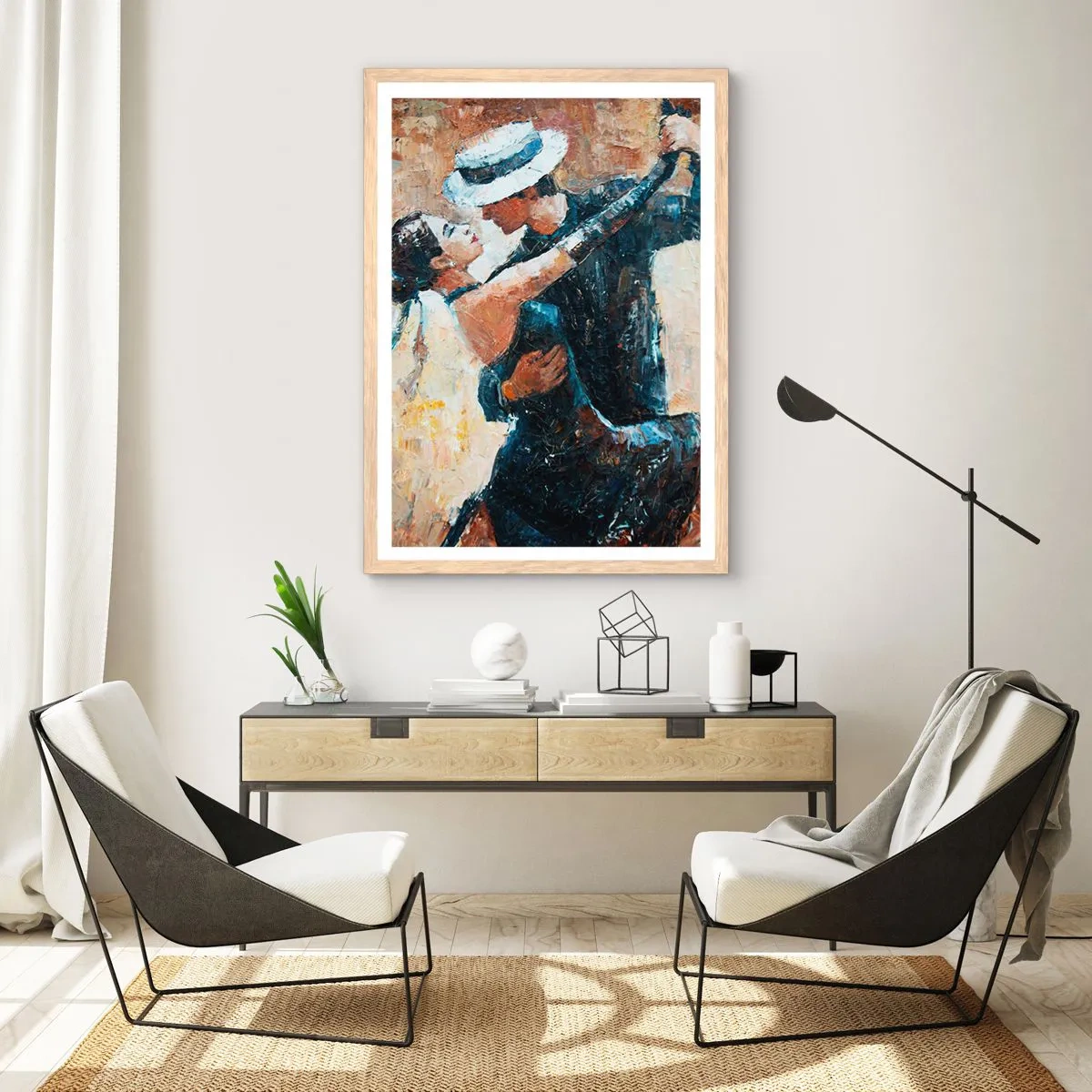 Poster in cornice rovere chiaro - Alla Rodolfo Valentino - 50x70 cm