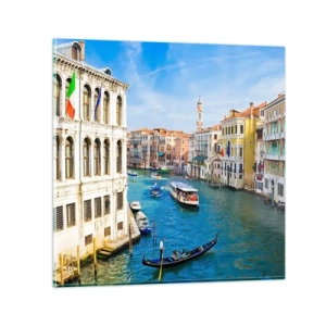 Quadro su vetro - Una circolazione stradale unica al mondo - 60x60 cm