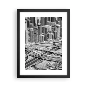 Poster in cornice nera - Dubai - città impossibile - 30x40 cm
