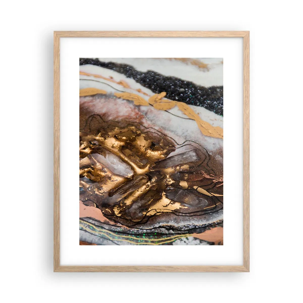 Poster in cornice rovere chiaro - L'elemento della terra - 40x50 cm