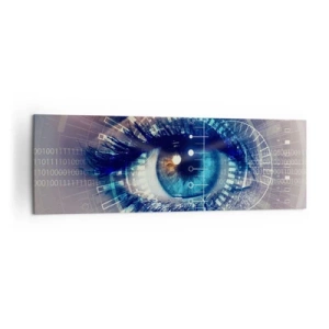 Quadro su tela - Stampe su Tela - Un occhio tecnologico con un'interfaccia futuristica - 160x50cm - Credi di conoscermi - Decorazione murale moderna per soggiorno e camera da letto ARTTOR