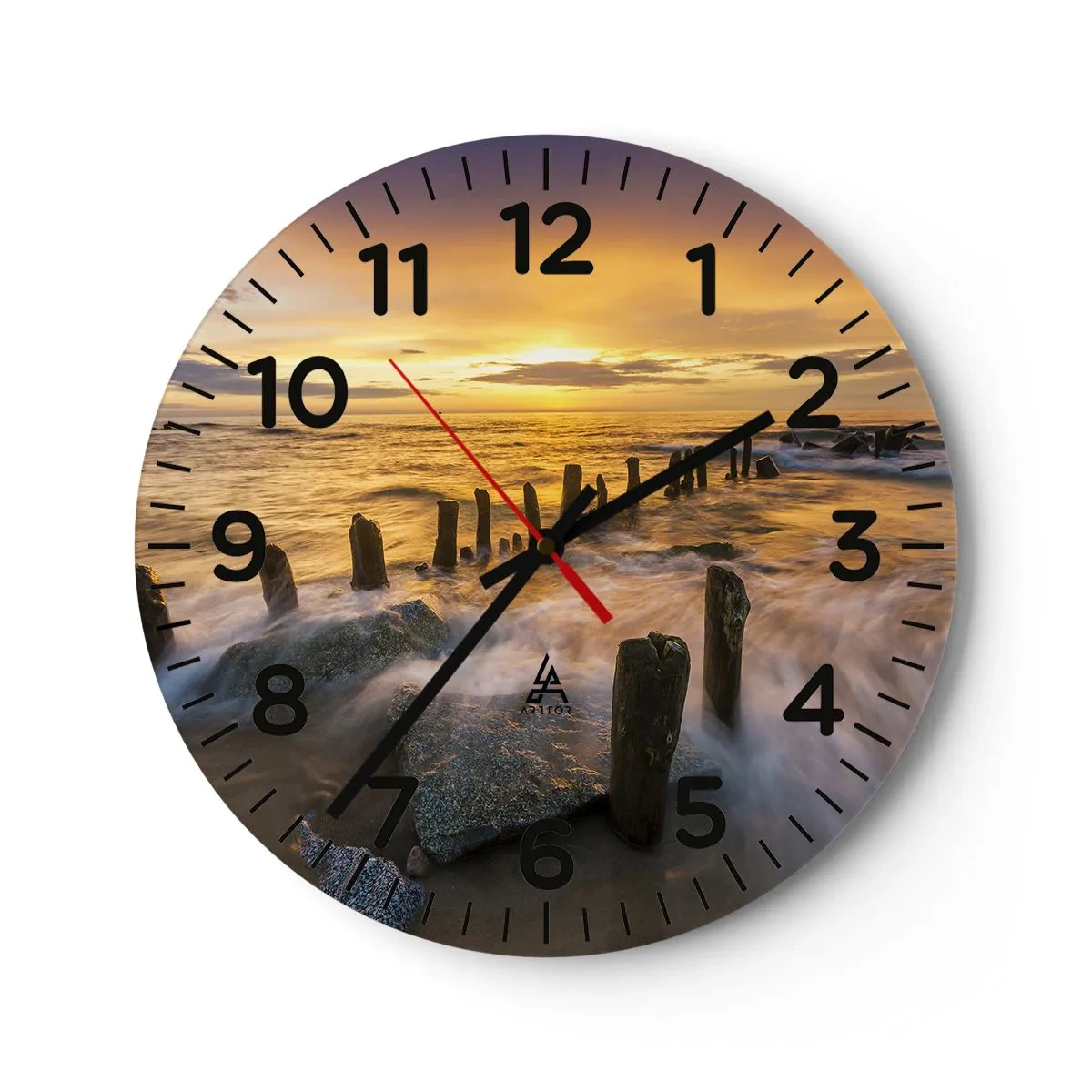 Orologio da parete - Orologio in Vetro - La bellezza selvatica del Baltico - 30x30 cm
