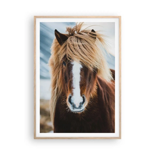 Poster in cornice rovere chiaro - Senti la libertà? - 70x100 cm