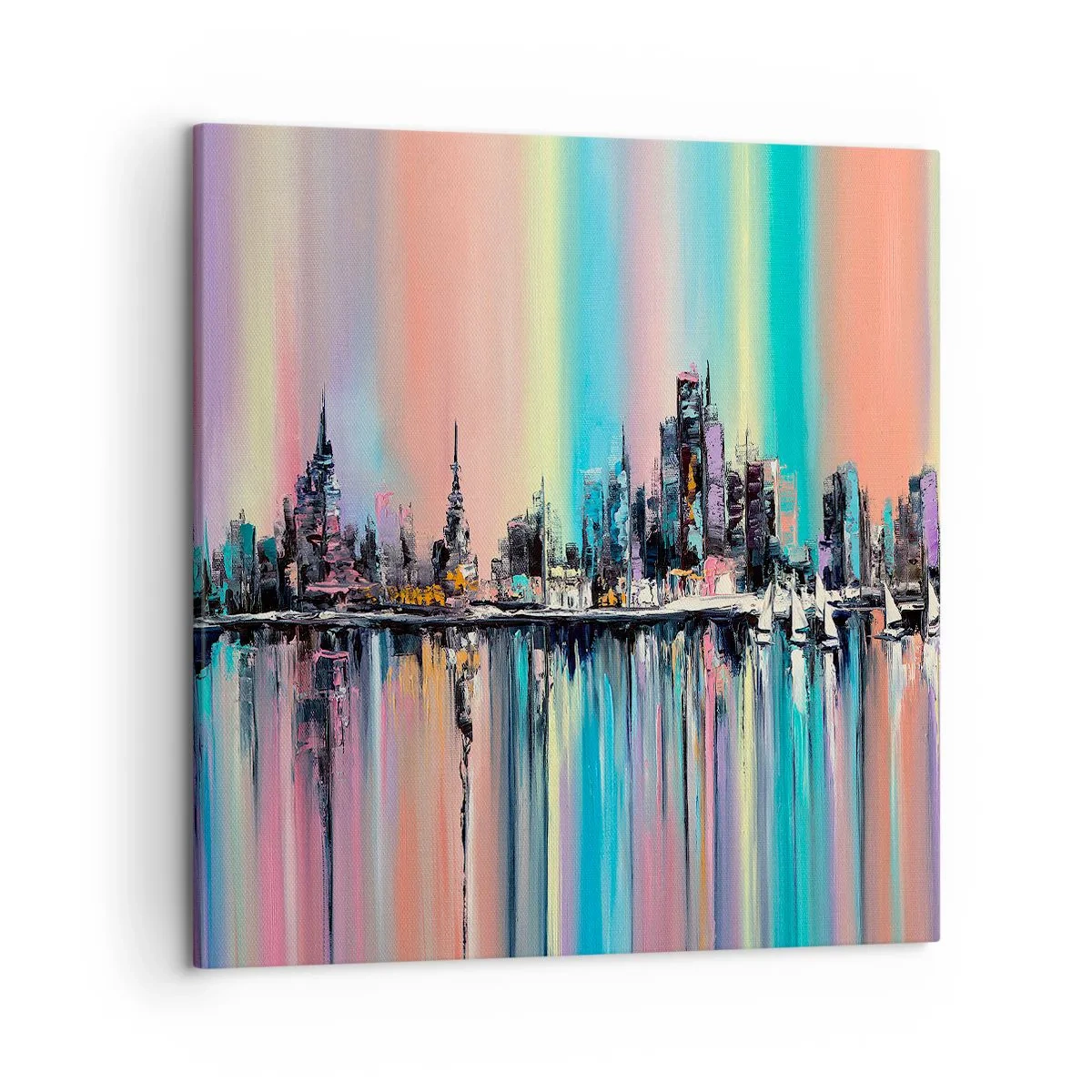 Quadro su tela - Stampe su Tela - Fluttuare alle luci della notte - 50x50 cm
