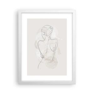 Poster in cornice bianca - Come uno strumento delicato - 30x40 cm