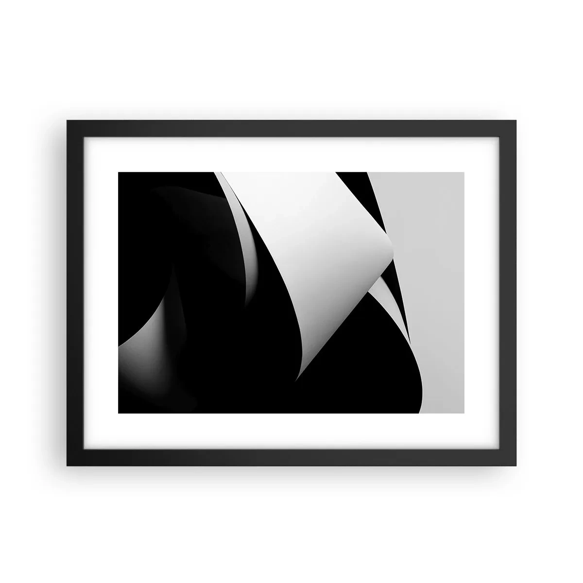 Poster in cornice nera - Piani di luce dalle profondità dell'ombra - 40x30 cm