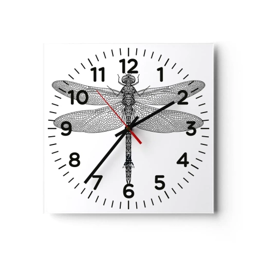 Orologio da parete - Orologio in Vetro - La precisione della natura - 30x30 cm