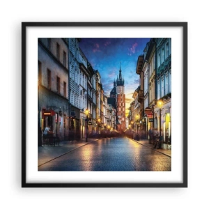 Poster in cornice nera - La magia di Cracovia - 50x50 cm