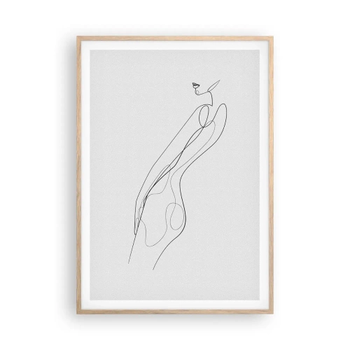 Poster in cornice rovere chiaro - Appena una promessa - 70x100 cm