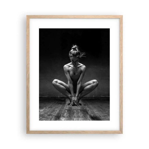 Poster in cornice rovere chiaro - La concentrazione dell'energia della danza - 40x50 cm