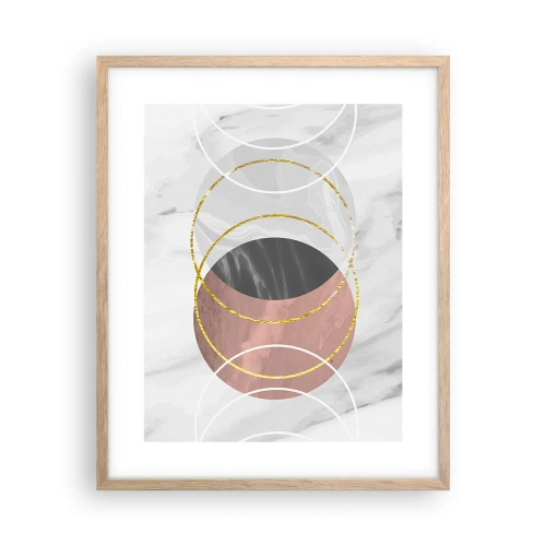 Poster in cornice rovere chiaro - La musica delle sfere - 40x50 cm