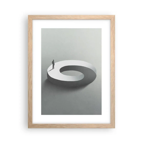 Poster in cornice rovere chiaro - Prova a cavartela - 30x40 cm