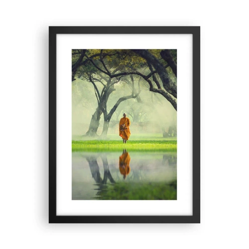 Poster in cornice nera - In cammino verso l'illuminazione - 30x40 cm