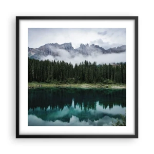 Poster in cornice nera - Silenzio, non svegliamo l'acqua che dorme... - 50x50 cm