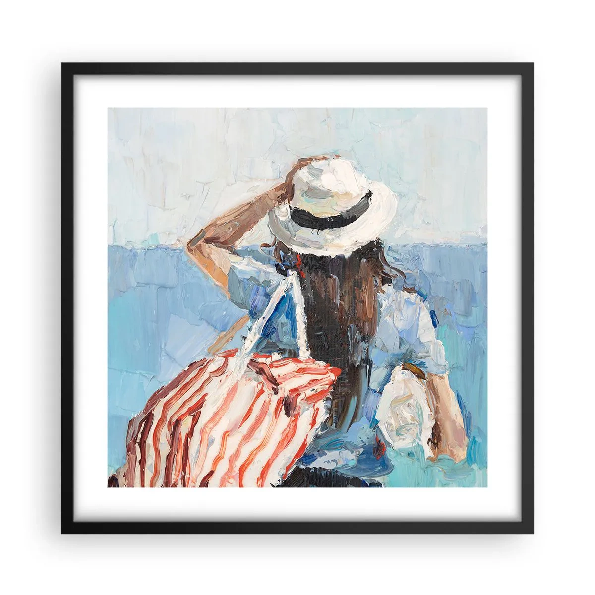 Poster in cornice nera - Benvenuti in vacanza - 50x50 cm