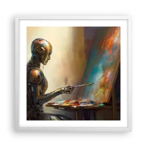 Poster in cornice bianca - L'arte del futuro - 50x50 cm