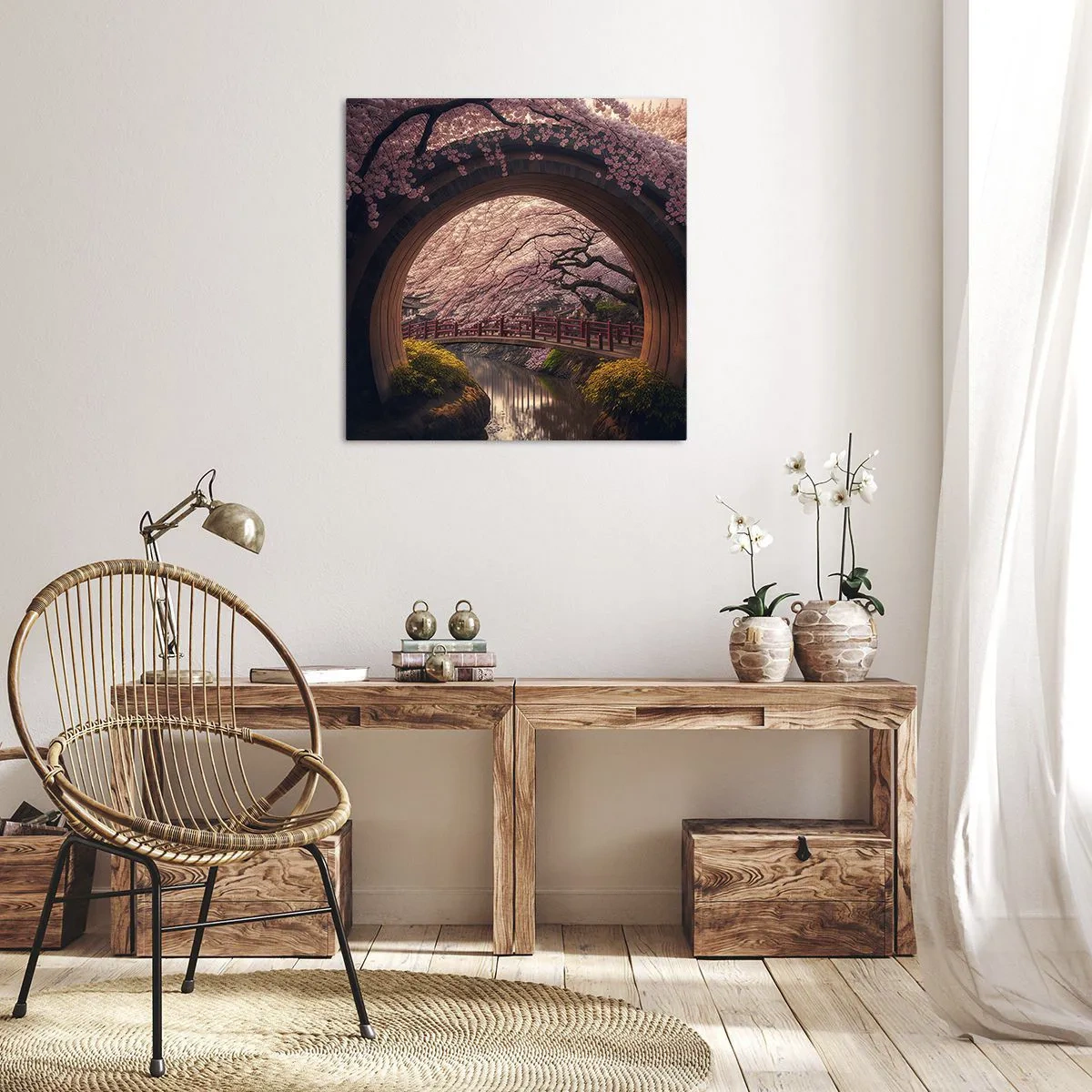 Quadro su tela - Stampe su Tela - Primavera giapponese - 30x30 cm