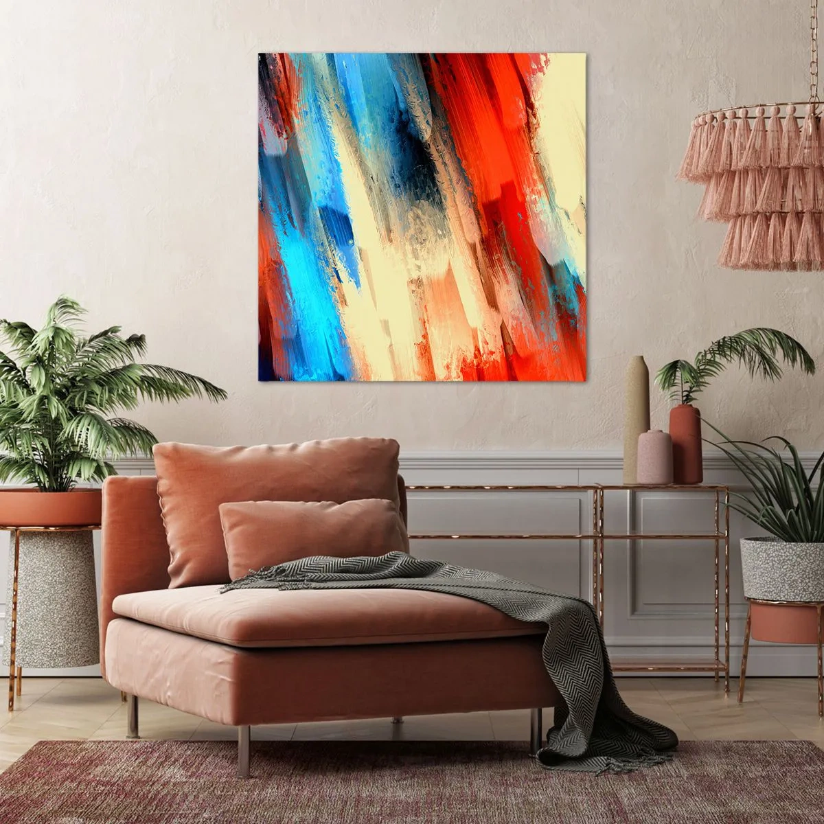 Quadro su tela - Stampe su Tela - Cascata di colori - 50x50 cm