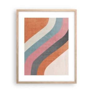 Poster in cornice rovere chiaro - Composizione diagonale: movimento - 40x50 cm