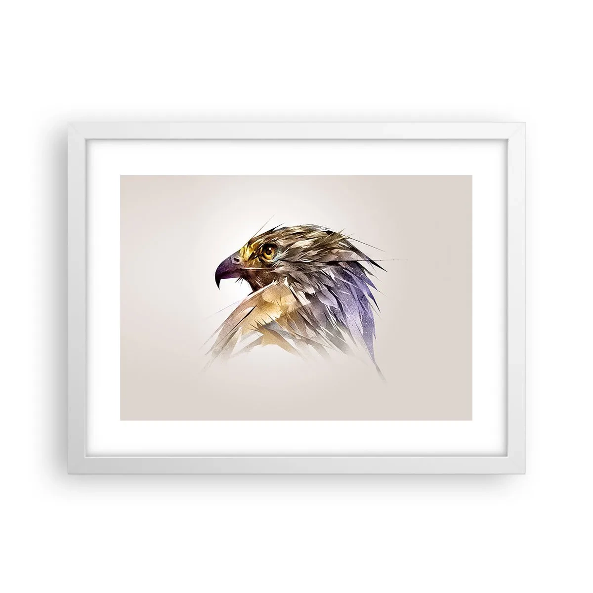 Poster in cornice bianca - Ritratto di guerriero - 40x30 cm