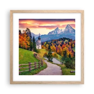 Poster in cornice rovere chiaro - Un paesaggio come dipinto - 40x40 cm