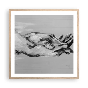 Poster in cornice rovere chiaro - Inizio... - 60x60 cm