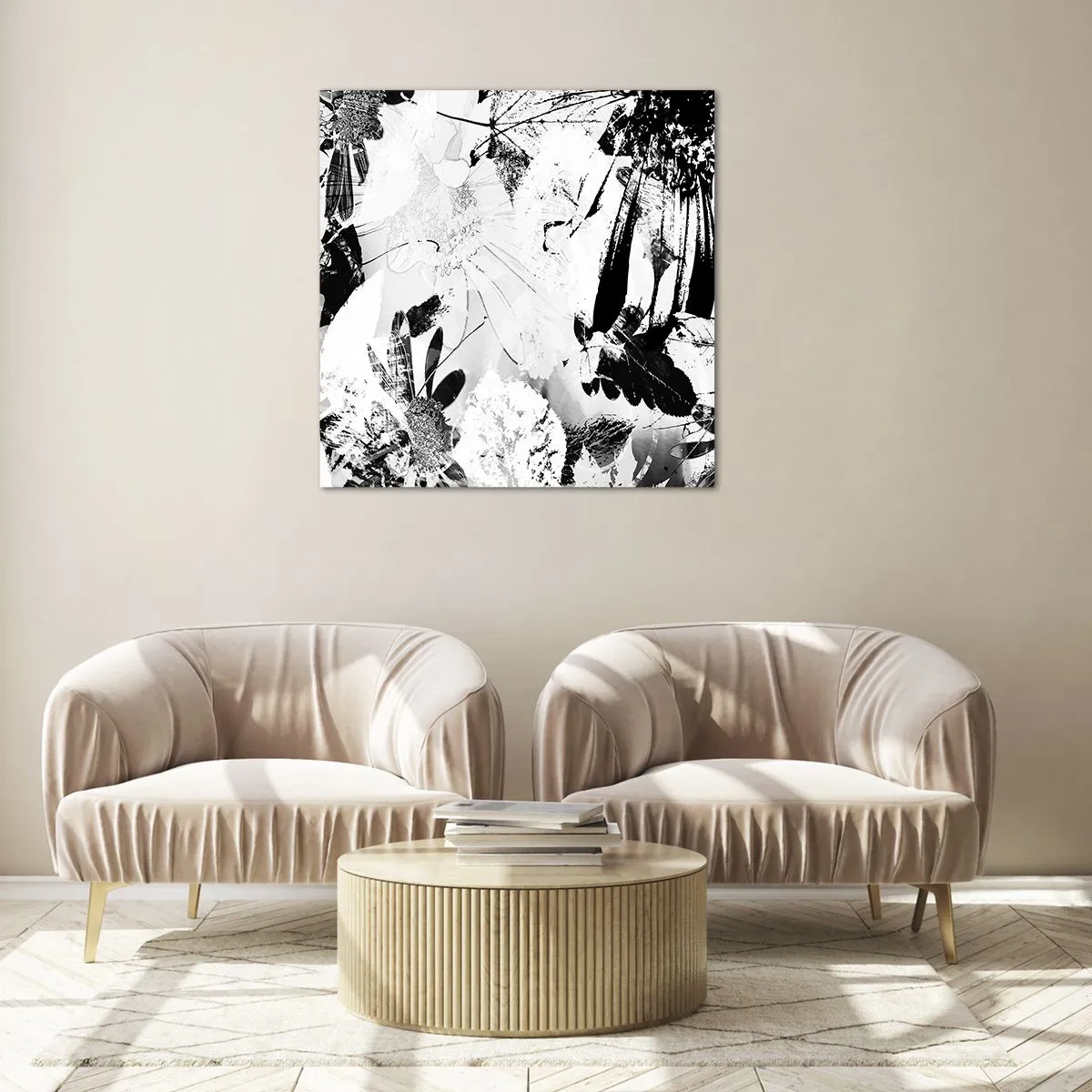 Quadro su vetro - Autunno in negativo - 60x60 cm