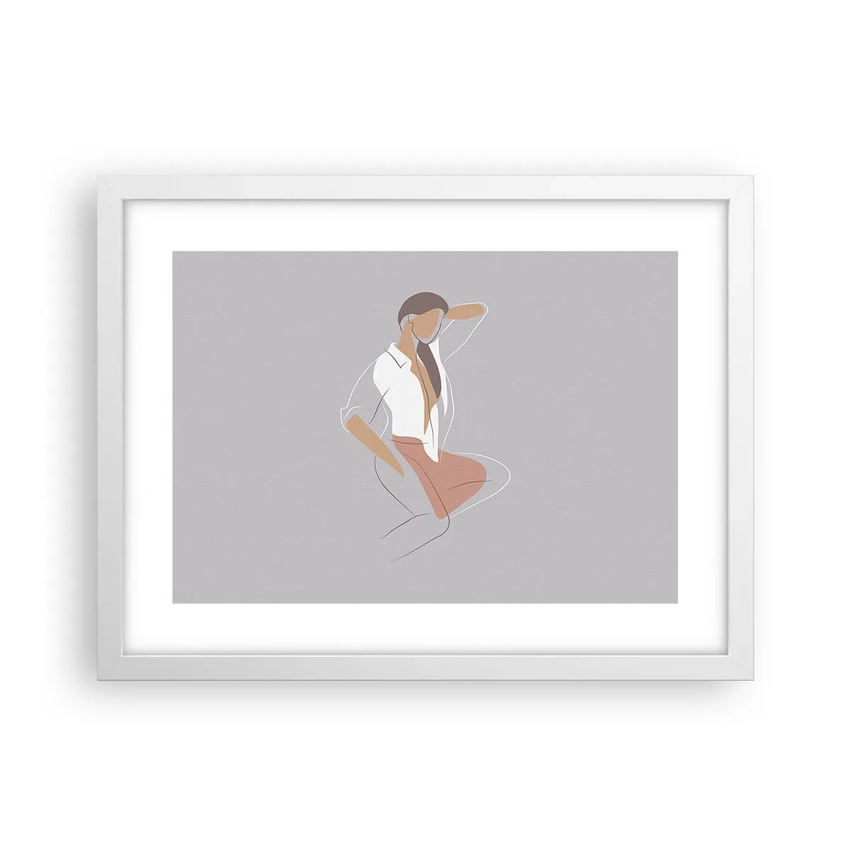 Poster in cornice bianca - Profilo di bellezza - 40x30 cm
