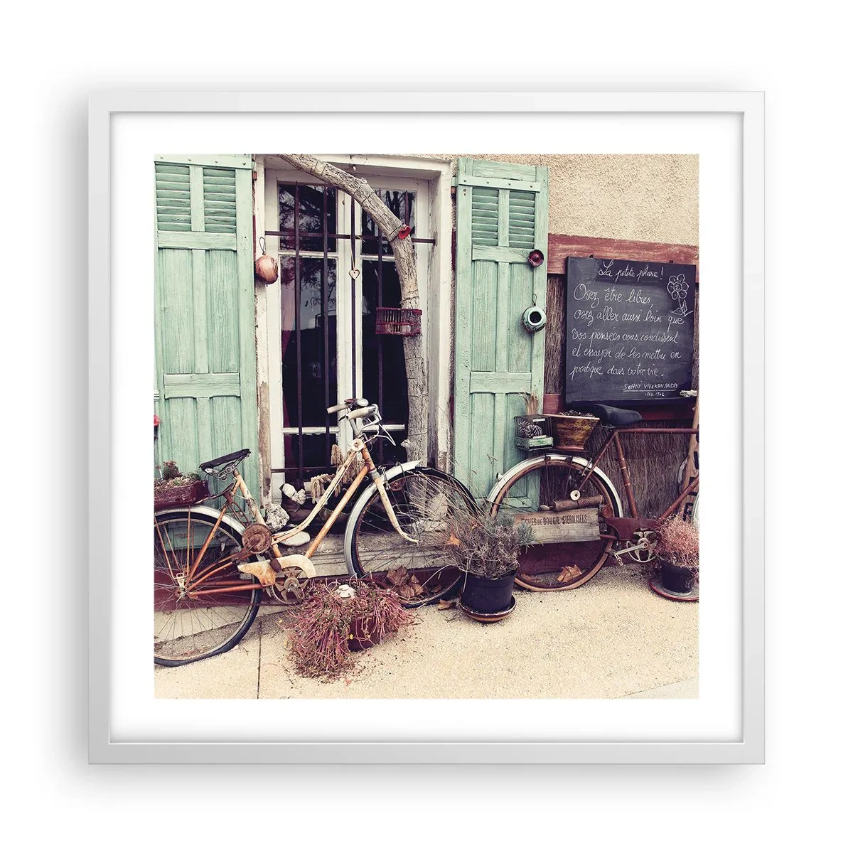 Poster in cornice bianca - Evviva la provincia - 50x50 cm