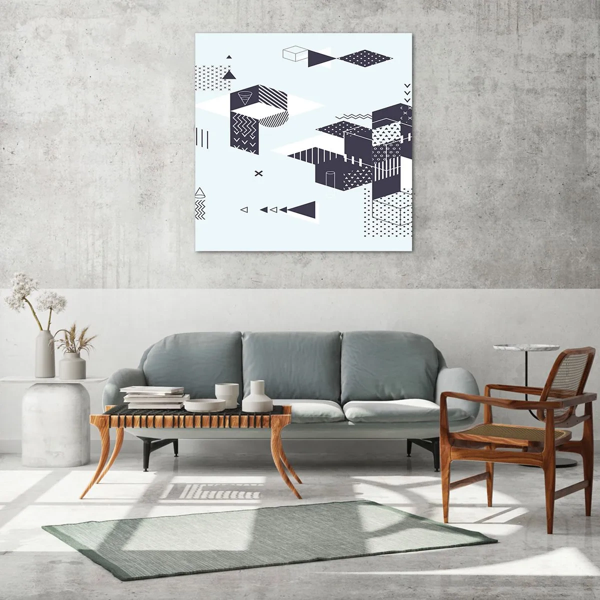 Quadro su vetro - La matematica nell'anima - 70x70 cm
