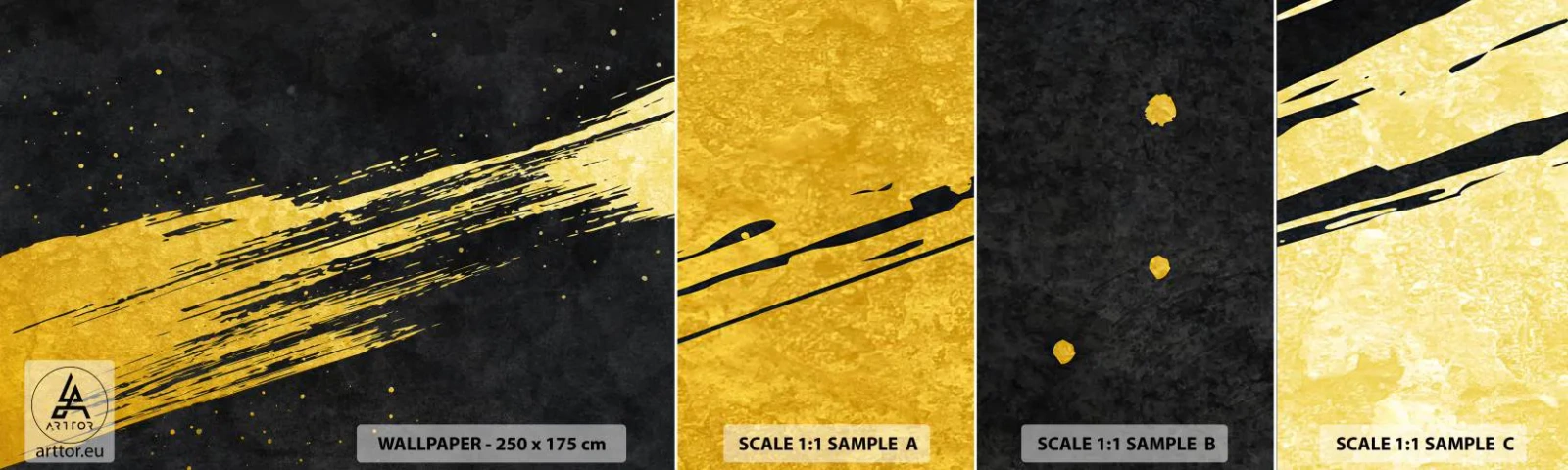 Campione Di Fotomurale Standard Eco - Salto nell'iperspazio - Art Deco, Elegante, Buio - 100x30 cm