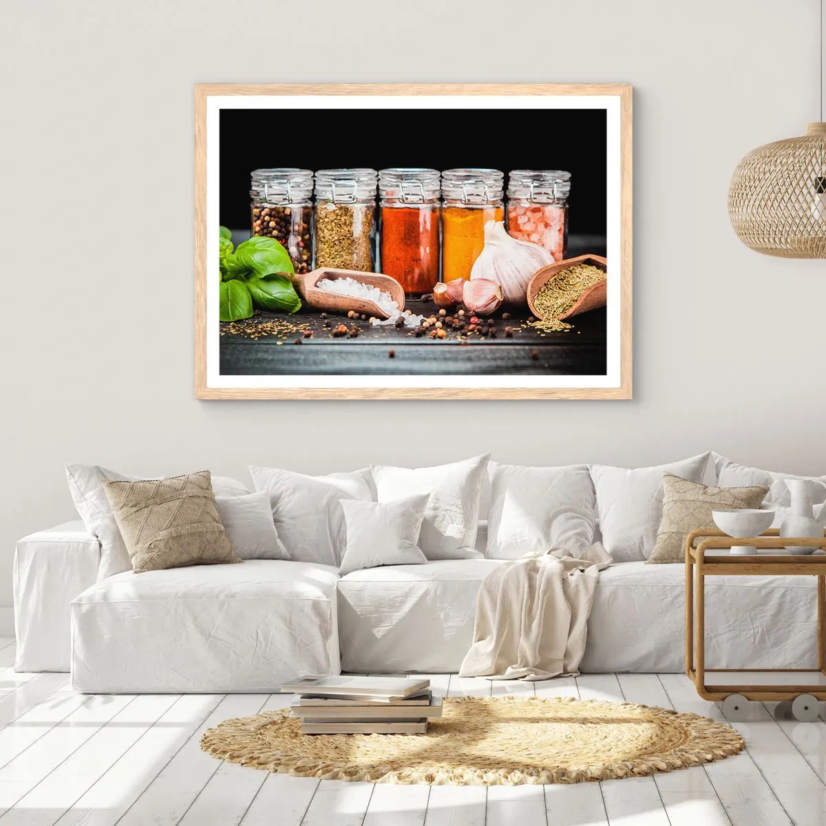 Poster in cornice rovere chiaro - Perché la vita abbia sapore - 91x61 cm