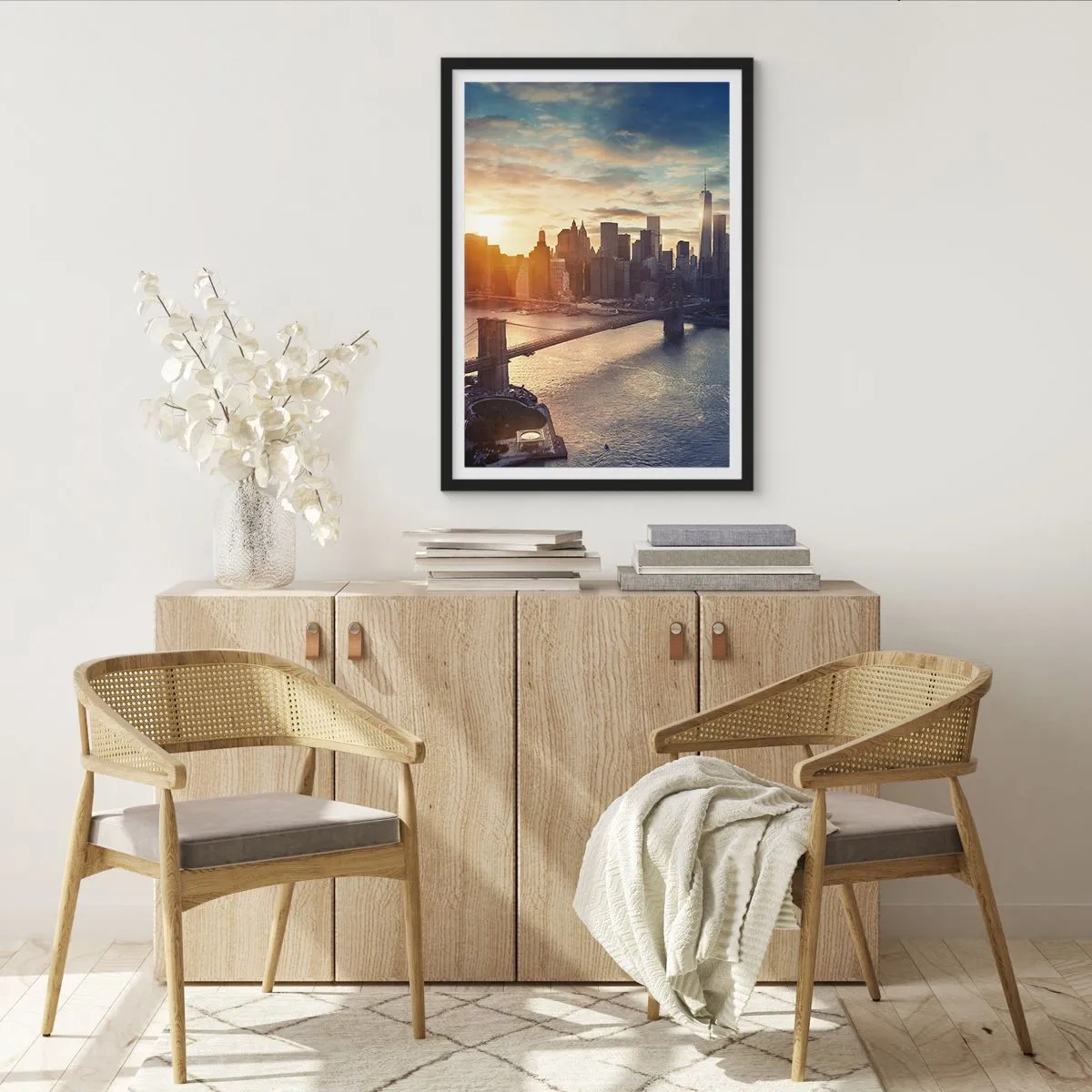 Poster in cornice nera - Il monumento alla cultura dell'occidente - 70x100 cm