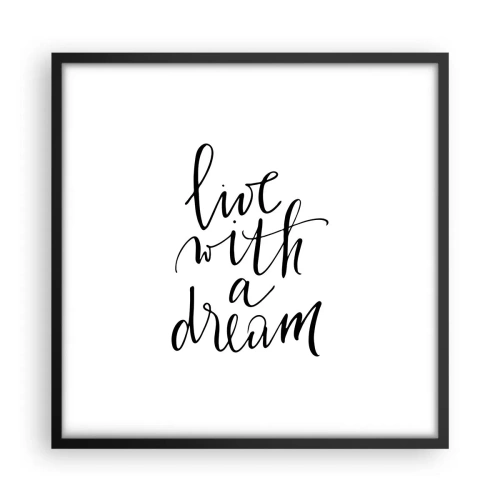 Poster in cornice nera - Of course - 50x50 cm