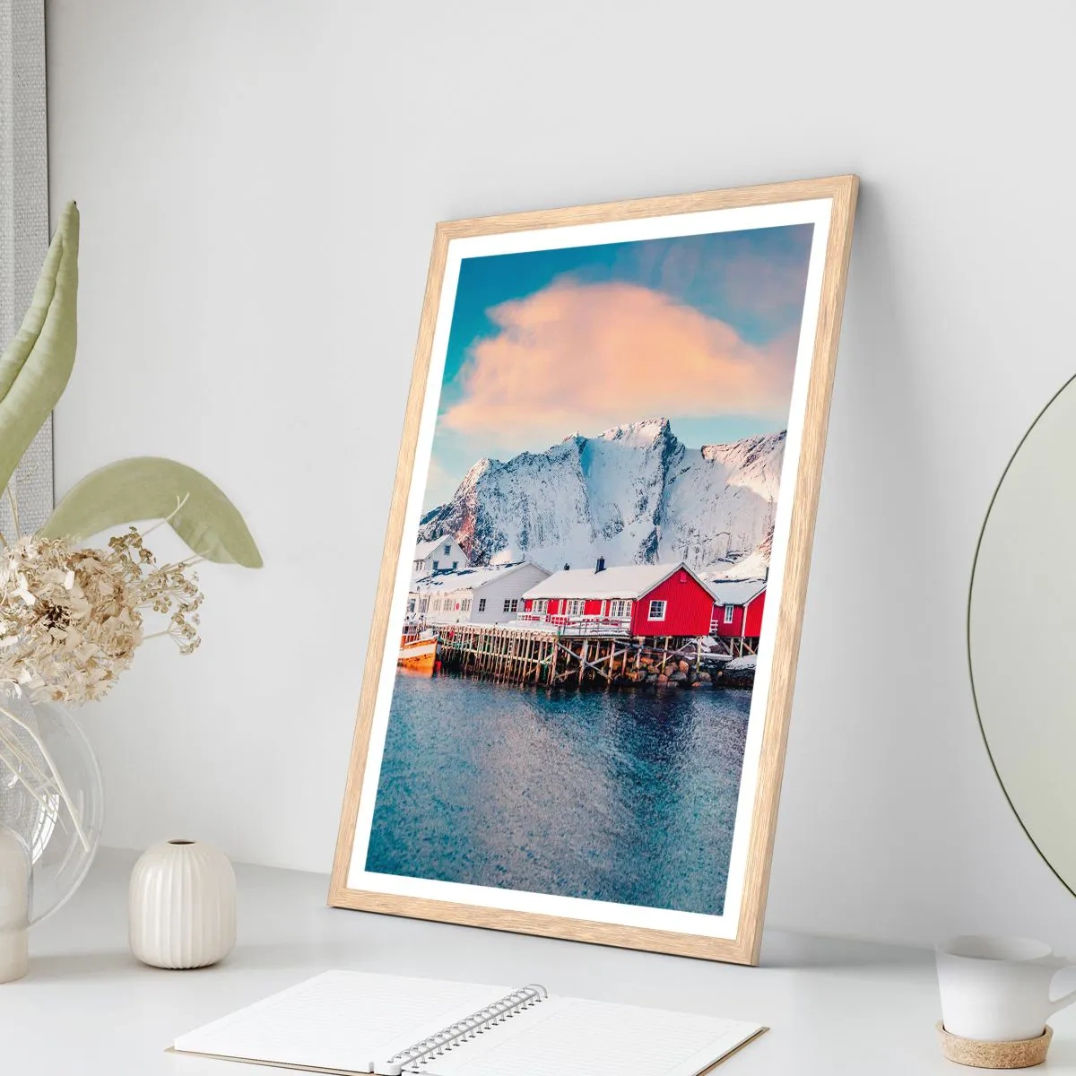 Poster in cornice rovere chiaro - Atmosfera del nord - 61x91 cm