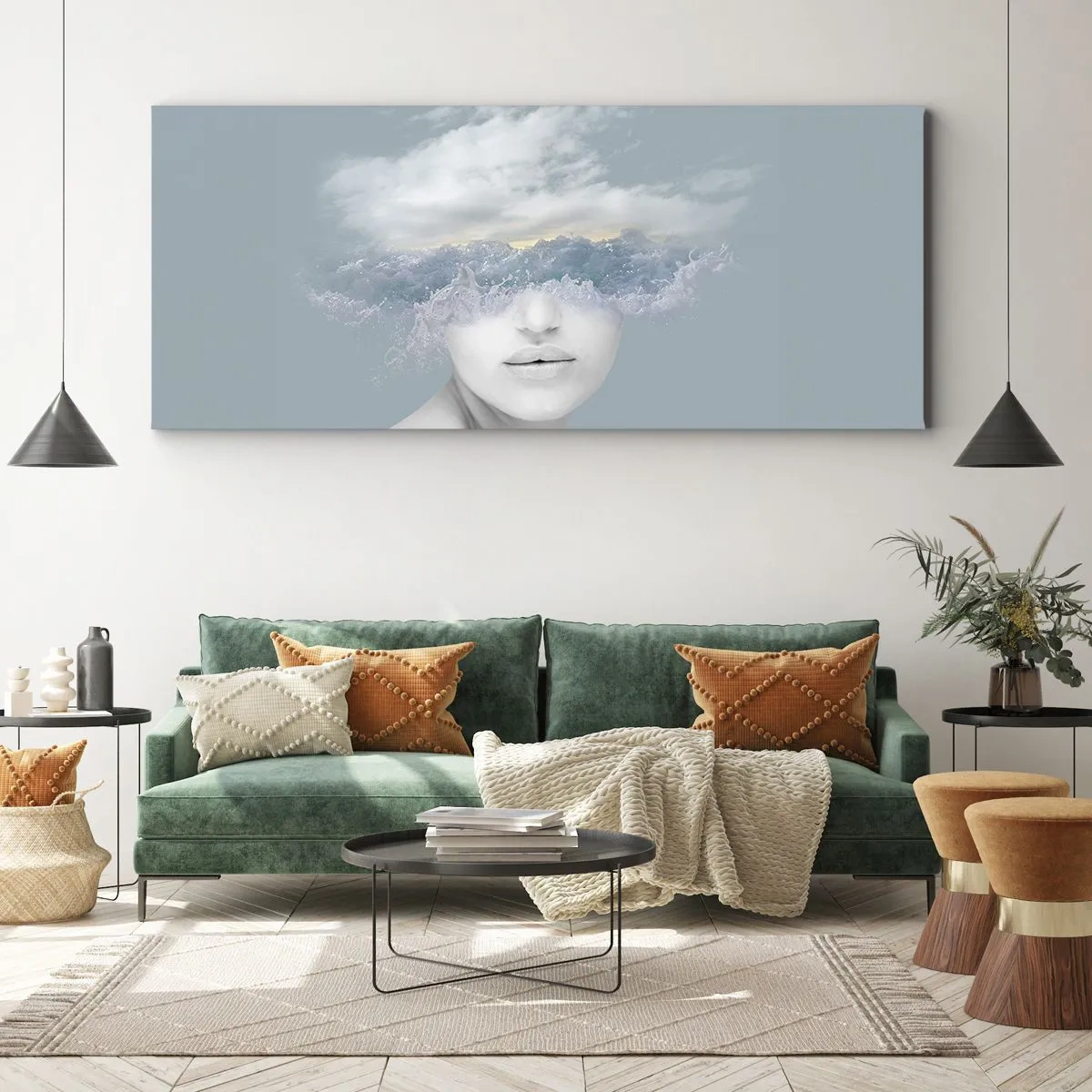 Quadro su tela - Stampe su Tela - Con la testa tra le nuvole - 100x40 cm