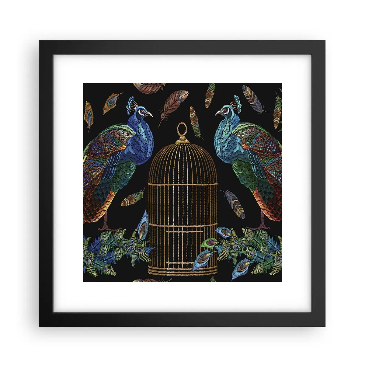 Poster in cornice nera - Con gli abiti reali - 30x30 cm