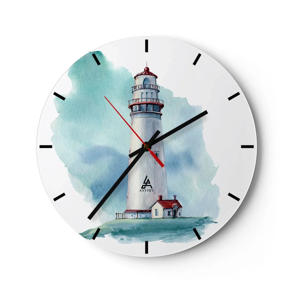 Orologio da parete - Orologio in Vetro - Il mite amico del blu - 40x40 cm