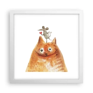 Poster in cornice bianca - I paradossi dell'amore - 30x30 cm