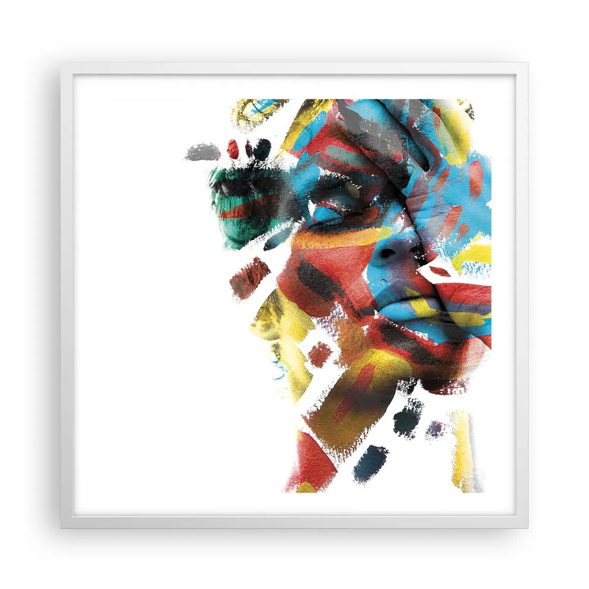 Poster in cornice bianca - Personalità colorata - 60x60 cm