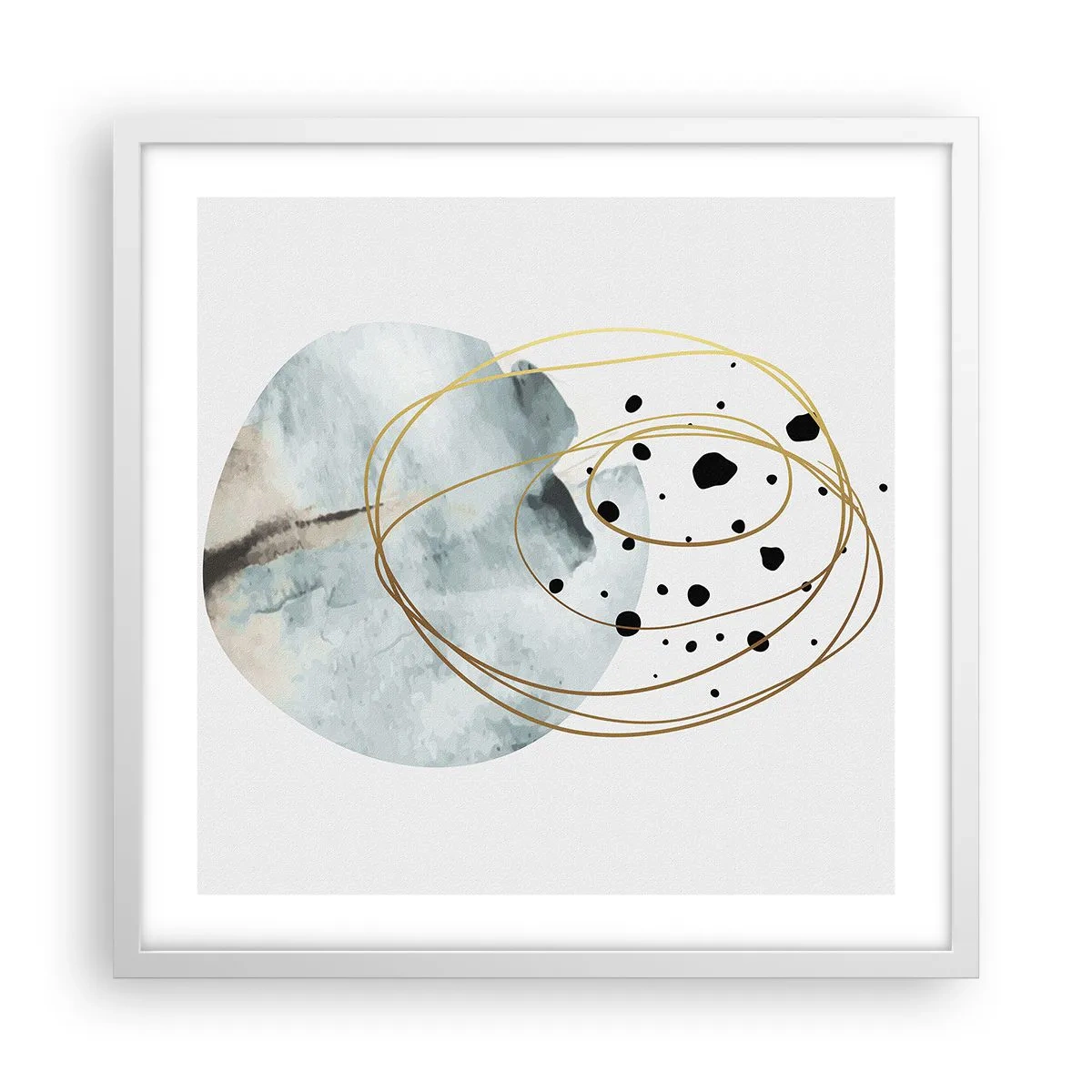 Poster in cornice bianca - Nell'abbraccio dello spazio - 50x50 cm