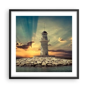 Poster in cornice nera - Luce - Bontà - Bellezza - 50x50 cm