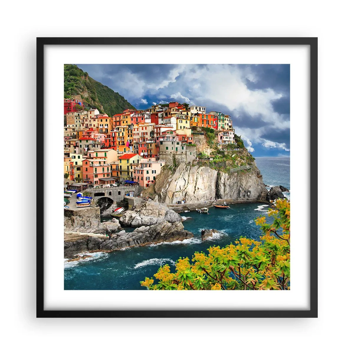 Poster in cornice nera - Aggrappate alla roccia - 50x50 cm