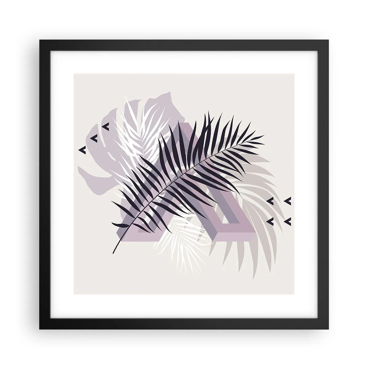 Poster in cornice nera - L'ombra dell'ombra - 40x40 cm