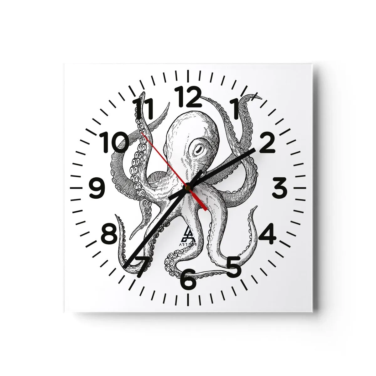 Orologio da parete - Orologio in Vetro - Ballando con le onde - 30x30 cm