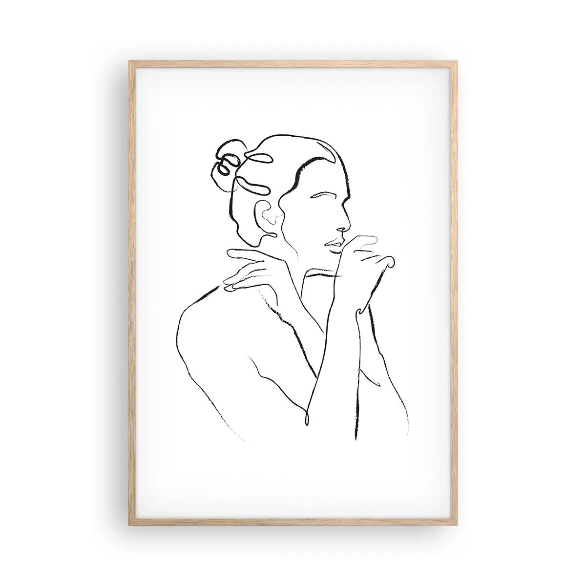 Poster in cornice rovere chiaro - Nudo: mistero sensuale - 70x100 cm