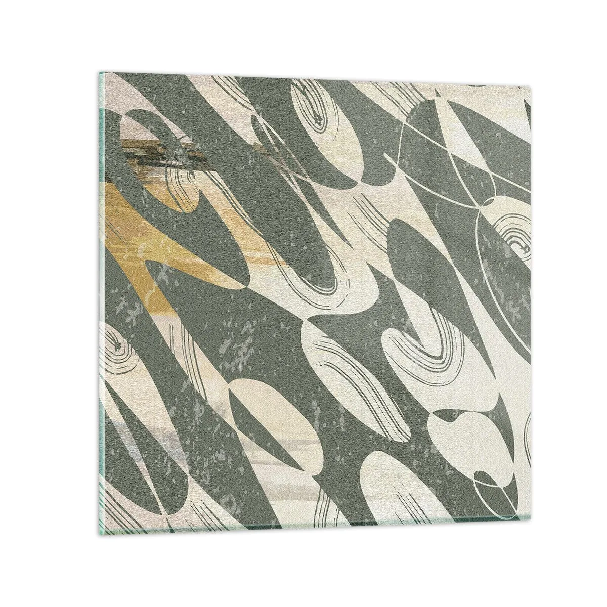 Quadro su vetro - Astrazione ritmica - 60x60 cm