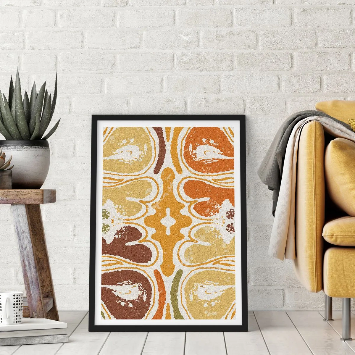 Poster in cornice nera - Astrazione sentimentale - 70x100 cm